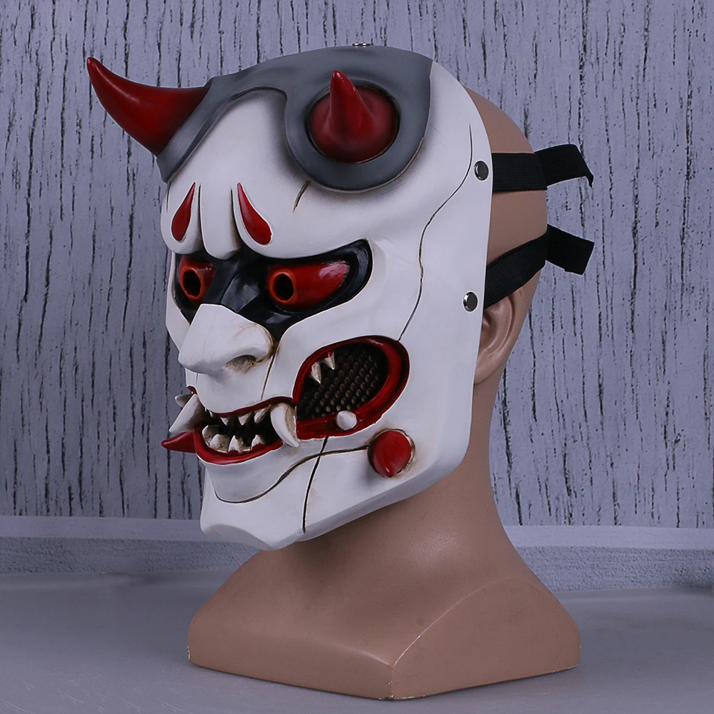 Игра OW Genji кожа они Маска Косплей Маска Смола герой маска реквизит для Хэллоуина вечерние подарок