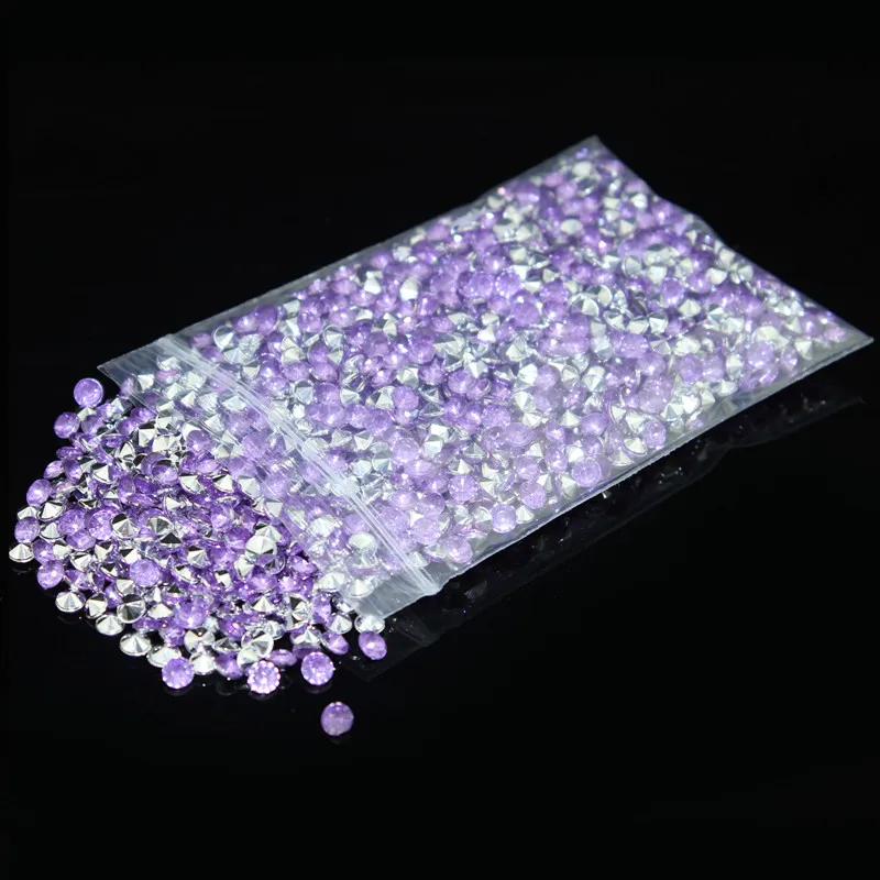 lavendersilver 2000 шт./лот серебро и Шампанское Акриловые Хрустальные алмазные конфетти декор для венчания высокой четкости - Цвет: lavendersilver