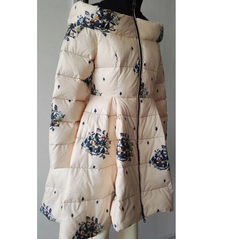 Высококачественное зимнее пальто для женщин 2018 Новая модная белая парка на