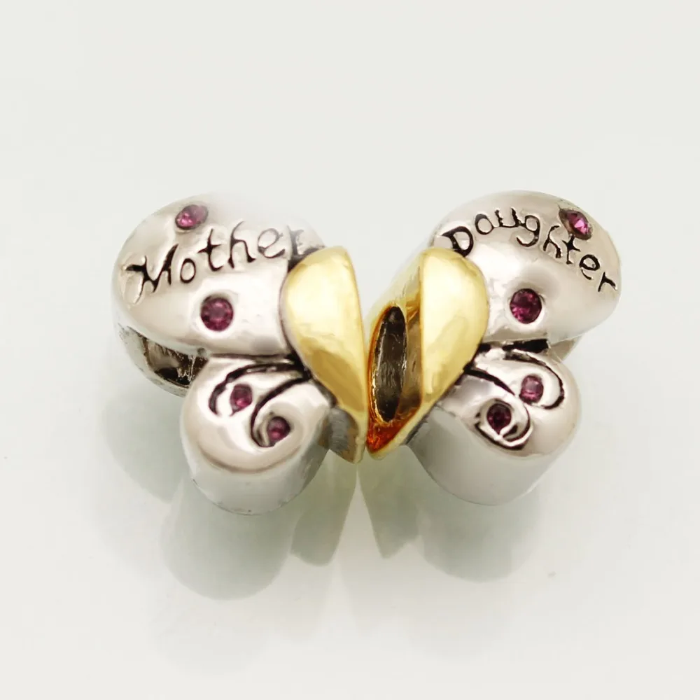 Скользящие бусины новинка очаровательные разделяемые бабочки для мамы и дочки
