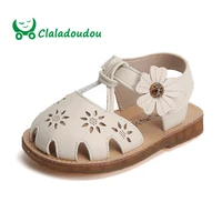 claladoudou 11 5 15 5cm brand baby girls first sandals toddler girls hollow flower strap summer walker shoes infant soft flats