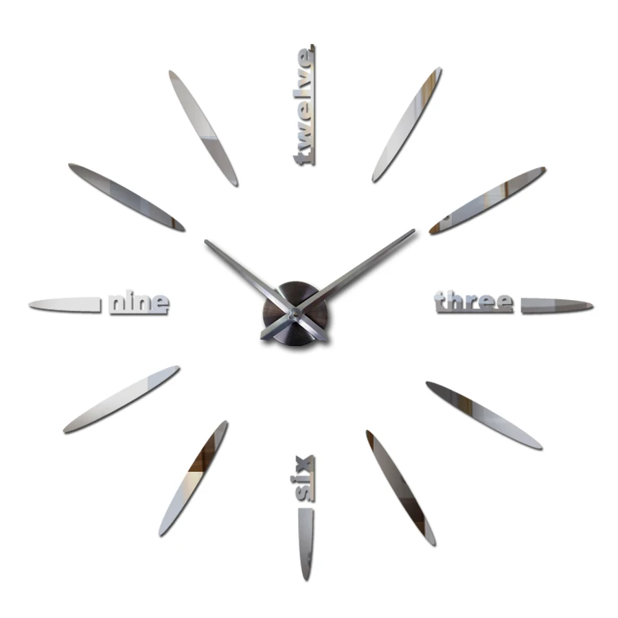 Горячая Распродажа настенные часы акриловые зеркальные diy для спальни кварцевые