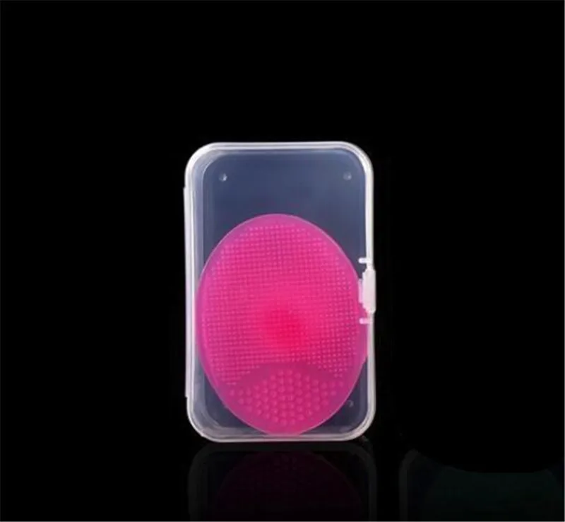 Pink with box Щетки-шампуни, расческа для волос, 1 шт., силиконовый массажер, расческа для кожи головы, душа, щетка для тела, здоровая щетка для ванны, мягкая щетка для волос для младенцев - Цвет: Pink with box