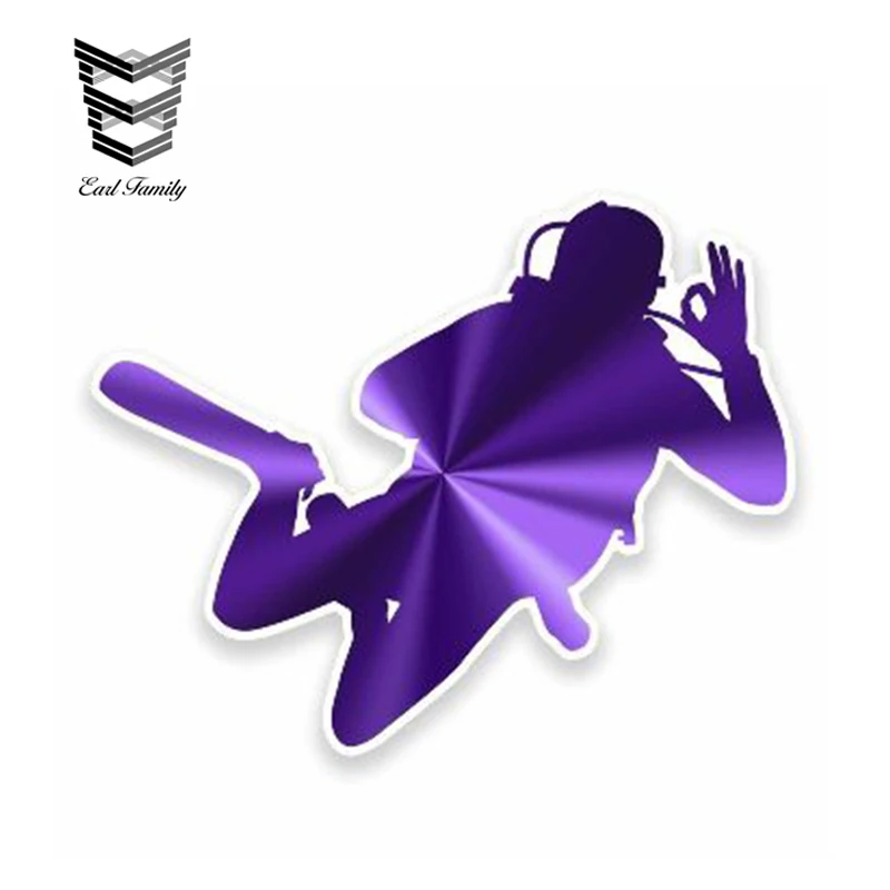 EARLFAMILY 13 см x 7 3D Светоотражающая наклейка для Акваланга переводная картинка