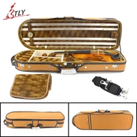 new plywood nubuck leather rectangle full size violin case big storage space 44 violino case w hygrometer belt