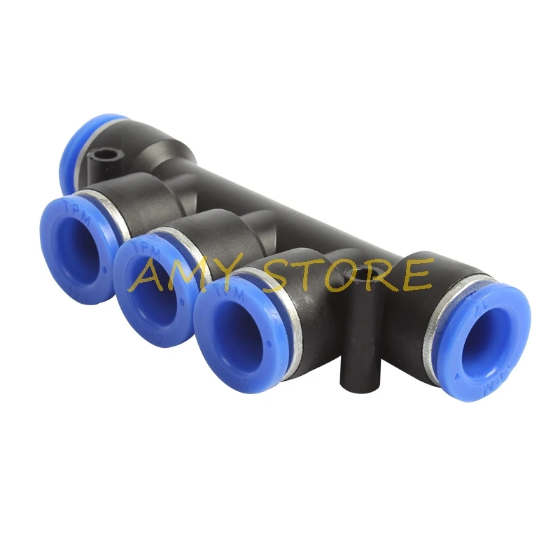 

PK 4 6 8 10 12mm Pneumatic Air Hose Tube 5-Way Connector Quick Fitting Pneumatic Connector Push In Fit