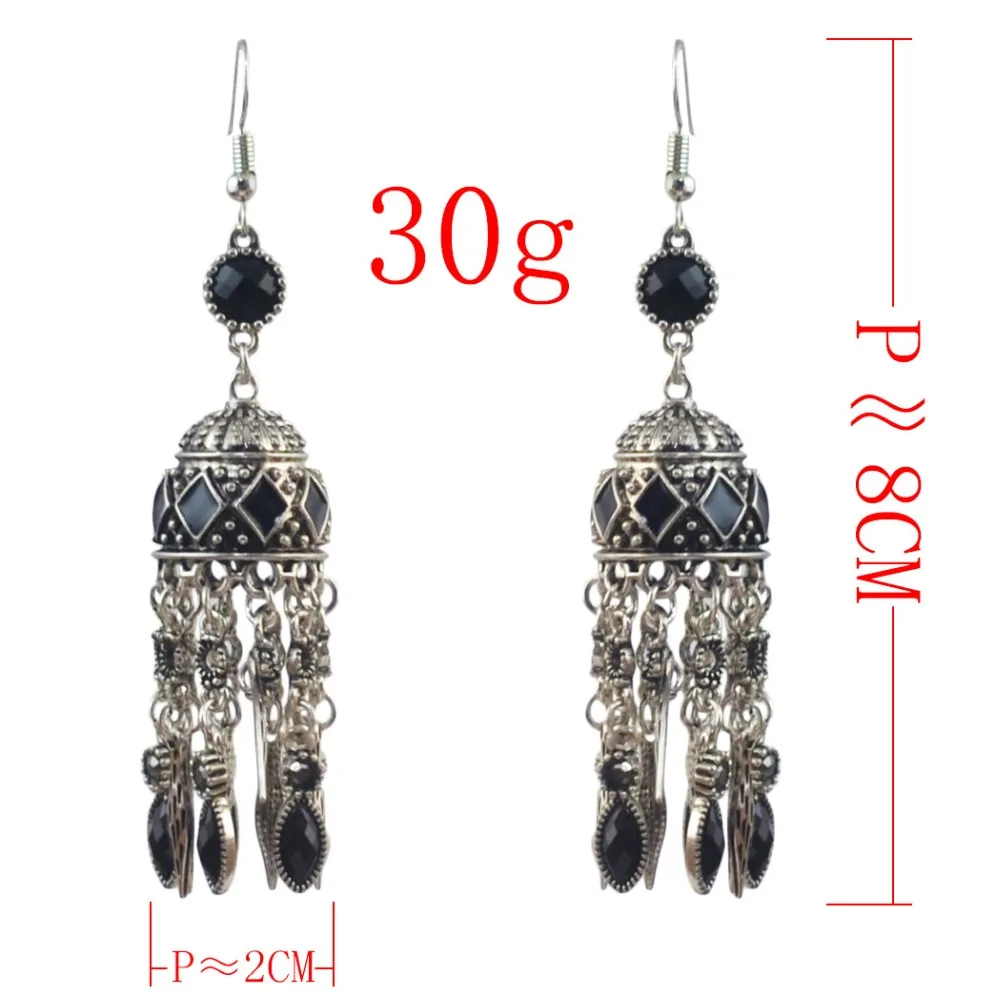 Индийские Jhumka стразы серьги для женщин богемные бисерные сережки oorbellen египетские цыганские турецкие вечерние ювелирные изделия