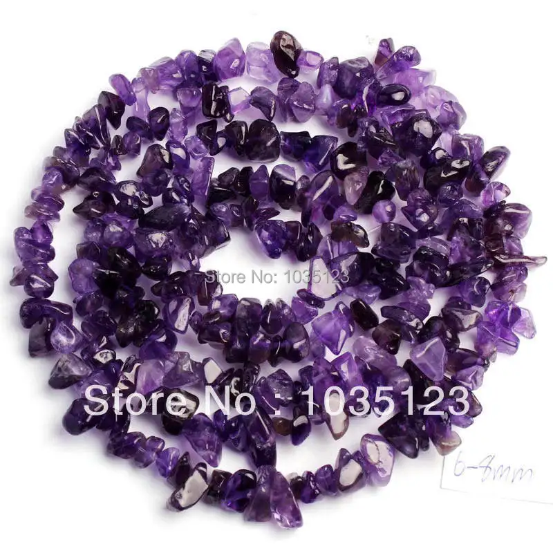 

High Quality 5-8mm Natural Amethysts Freeform Gravel DIY Gems Loose Beads Strand 80-85cm Jewelry Making Free Shipping w373