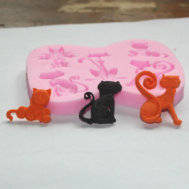 Кошка леди силиконовые формы для помадки на торт мыло шоколадная форма выпечки