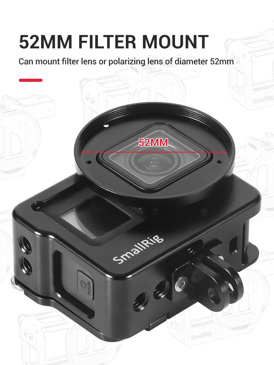SmallRig экшн Камера Vlogging клетка для экшн-камеры GoPro HERO 7/6/5 Black Label для микрофон флэш светильник DIY варианты Алюминий чехол CVG2320