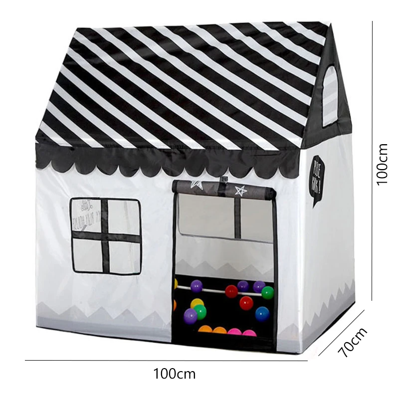 

Foldable Tent Toy Portable Ball Pool Pit Indoor Students Outdoor Simulation House Black And White Tent Gifts Toys For Children