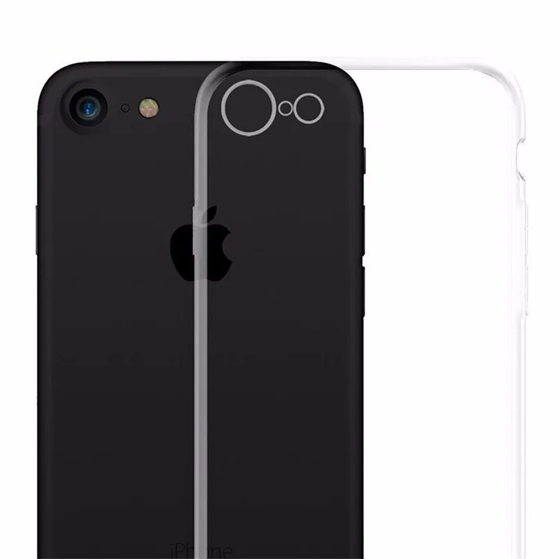 Ультра тонкий прозрачный ТПУ для iphone X 7 8 плюс Чехол 6 6s Plus 4s 5 5s se ясно кремния