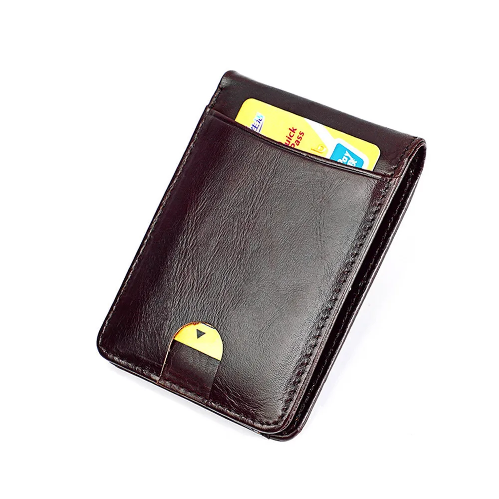 Держатель для Карт RFID из натуральной кожи держатель кредитных карт винтажный