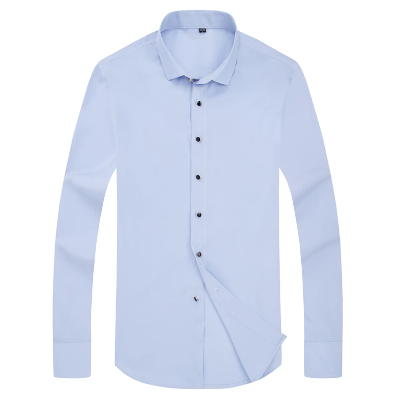 2018 Autumn New style business shirts men casual fashion Pure color long sleeved men's high quality shirt | Мужская одежда
