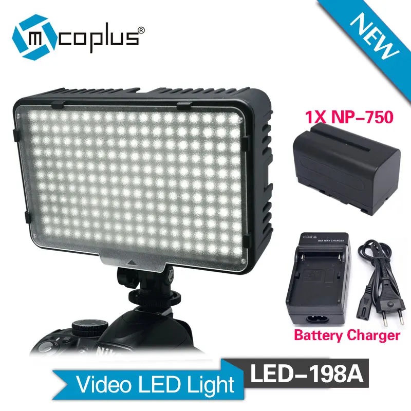 

Mcoplus 198A LED with 1pcs NP-F750 battery for DV Camcorder & Canon Nikon Pentax Sony Panasonic Olympus Digital SLR Cameras