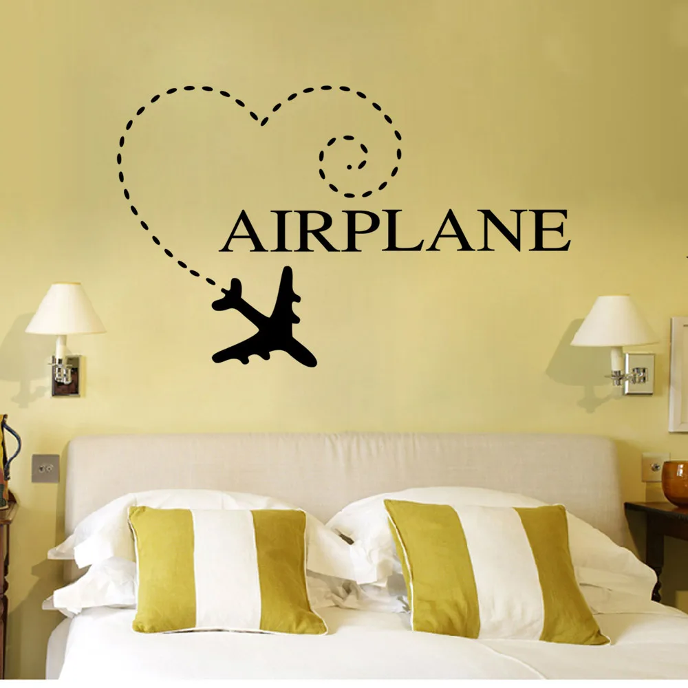 

Aw9286airplane carved wall sticker childrens room decoration stickers wholesale custom removable