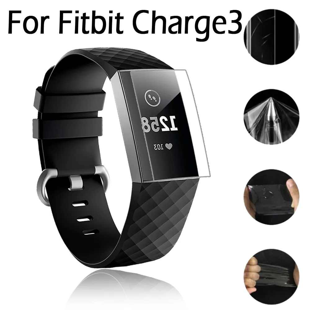 Экран протектор для Fitbit заряд 3 3D гидрогель прозрачная защитная пленка l1020