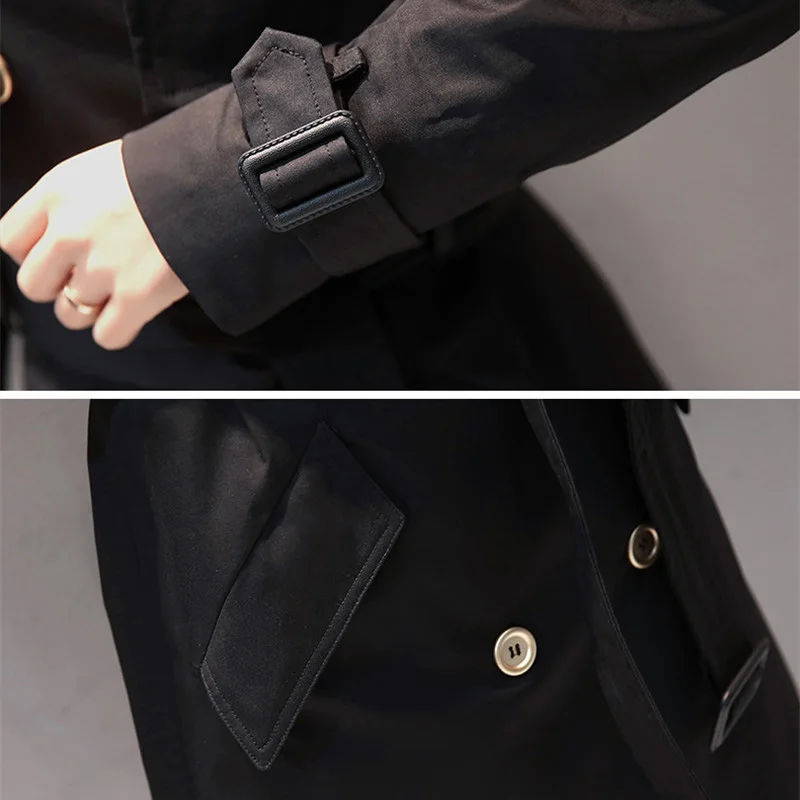 Мода 2020 Новинка весна осень женский длинный плащ Повседневный двубортный