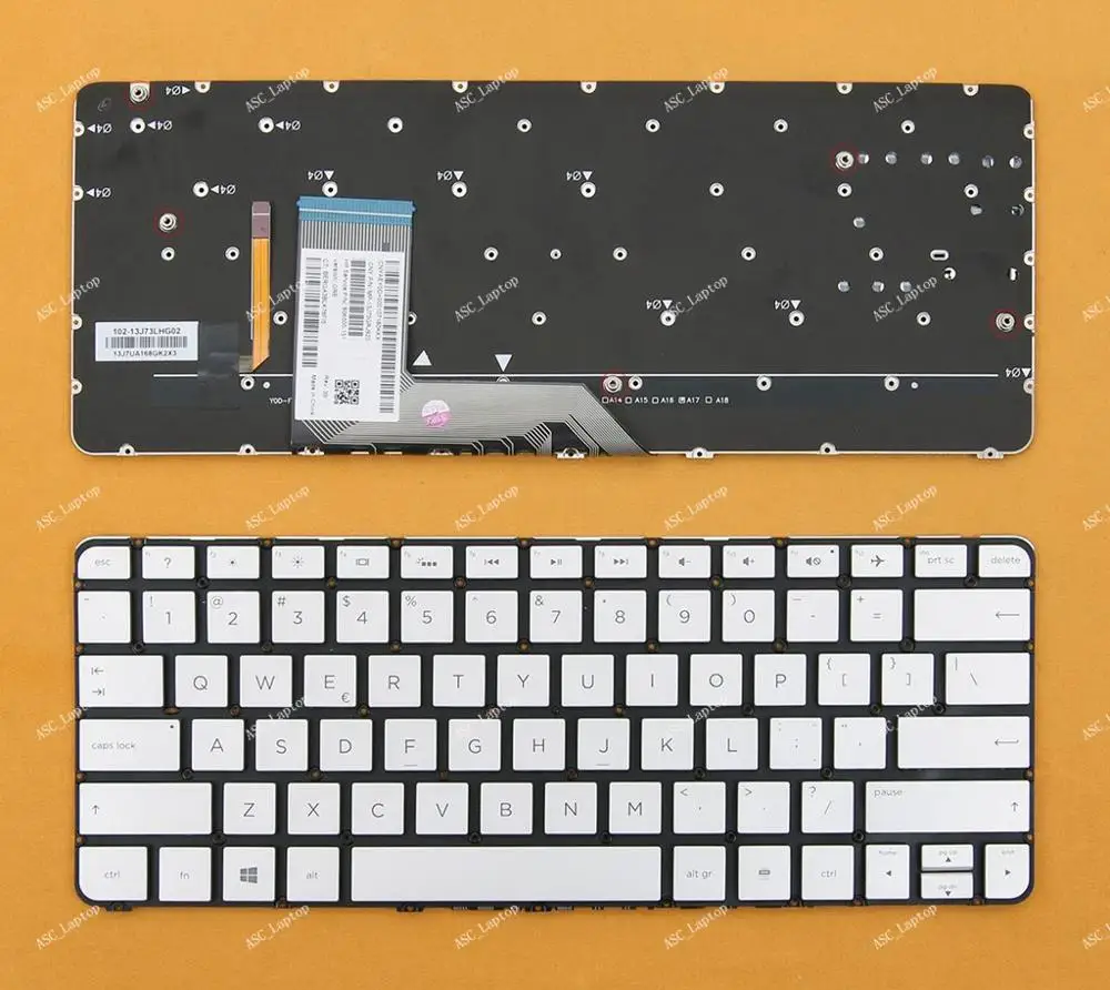 Новая английская Клавиатура США для ноутбука hp 13 4101dx 4102dx 4103dx 4105dx серебристый с