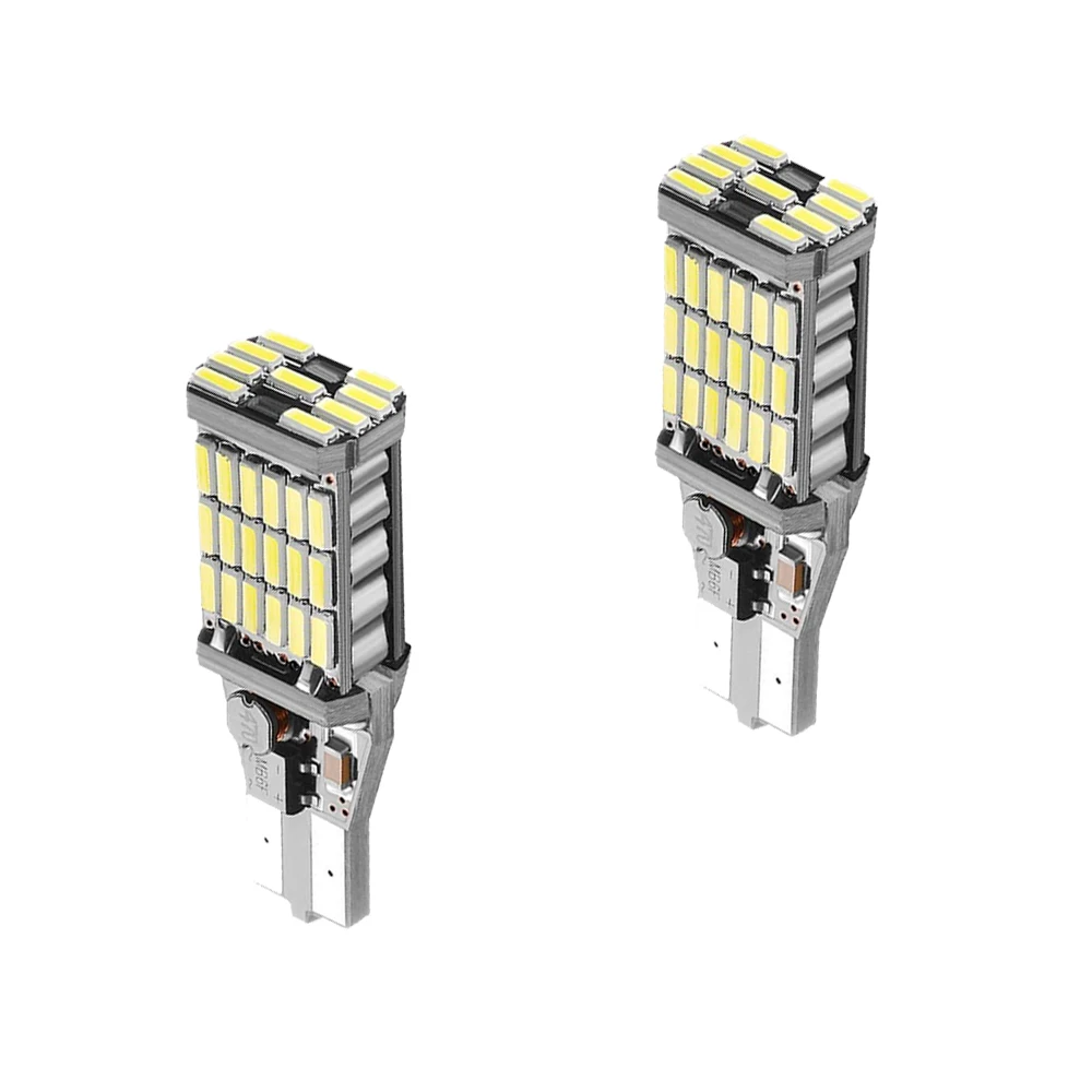 CJXMX 2PCS T15 W16W LED Car Lights 12V 920 921 912 Auto Reverse Light Bulbs 4014 45SMD Stop Backup 6000K White | Автомобили и