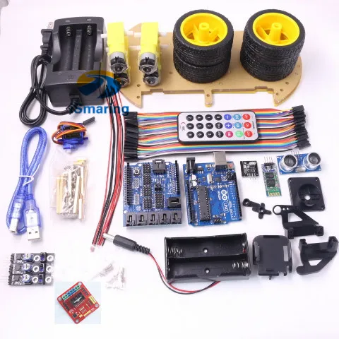 Официальный iSmaring 4WD умный автомобильный робот Комплект для Arduino Bluetooth шасси