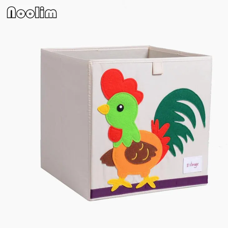08 NOOLIM 3D вышивка мультфильм животное складной ящик для хранения большая корзина для хранения белья разное детская одежда игрушки книга органайзер для хранения - Цвет: 08
