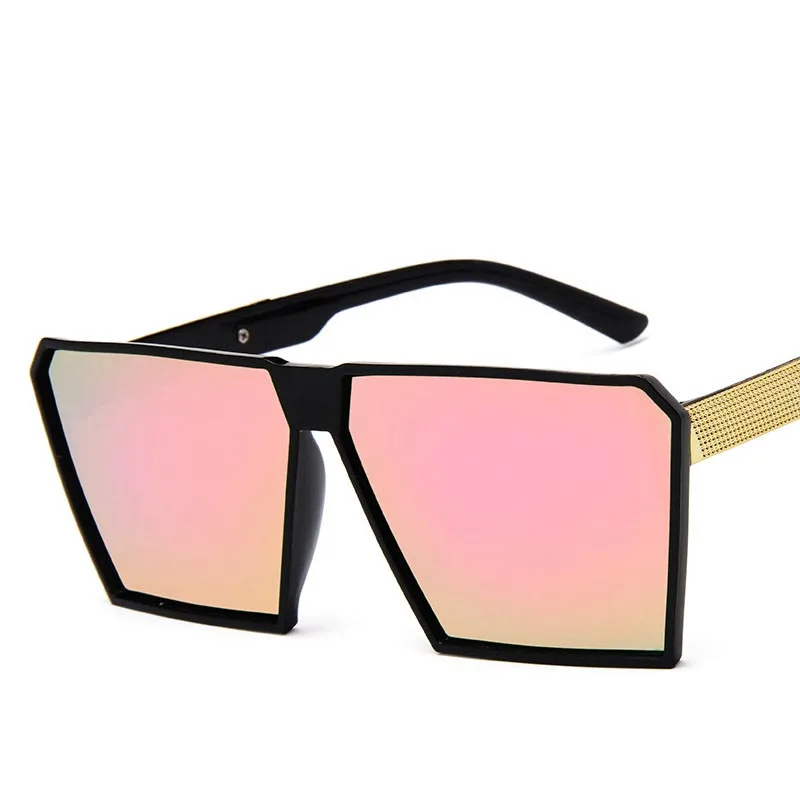 New Trend Oversized Square Sunglasses Women Vintage Men Mirror Color Film Mercury Luxury Sun Glasses Okulary damskie UV400 | Аксессуары