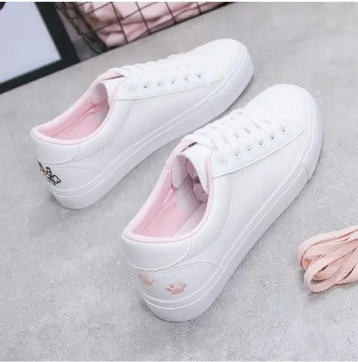 ONKE White Walking Shoes Woman Sneakers Flat Spring Summer Leather Women 2019 walking shoes women gym | Спорт и развлечения