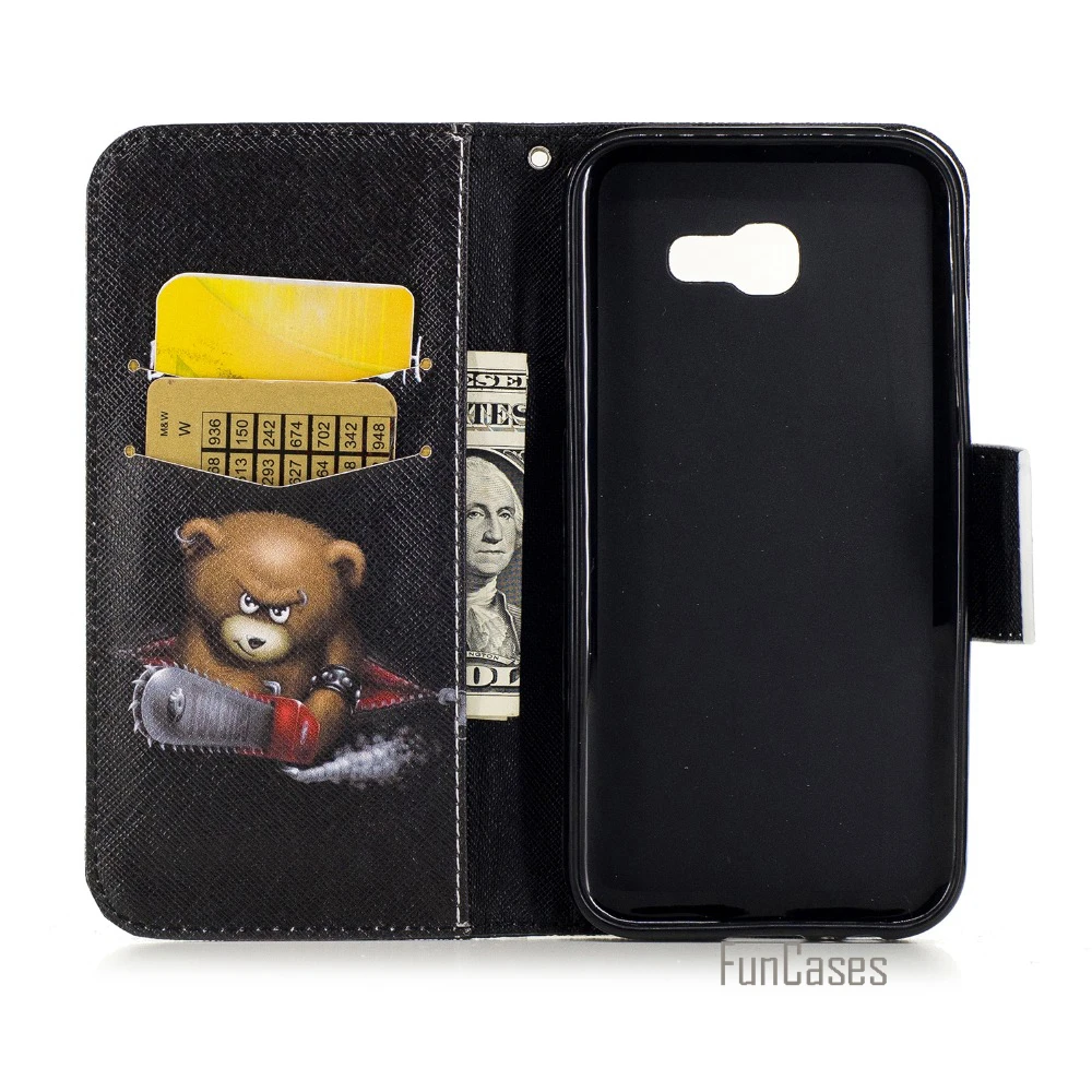 PU кожаный флип чехол для coque samsung Galaxy A5 2017 A520 A520F A5200 5 2 дюймов + подставка держатель