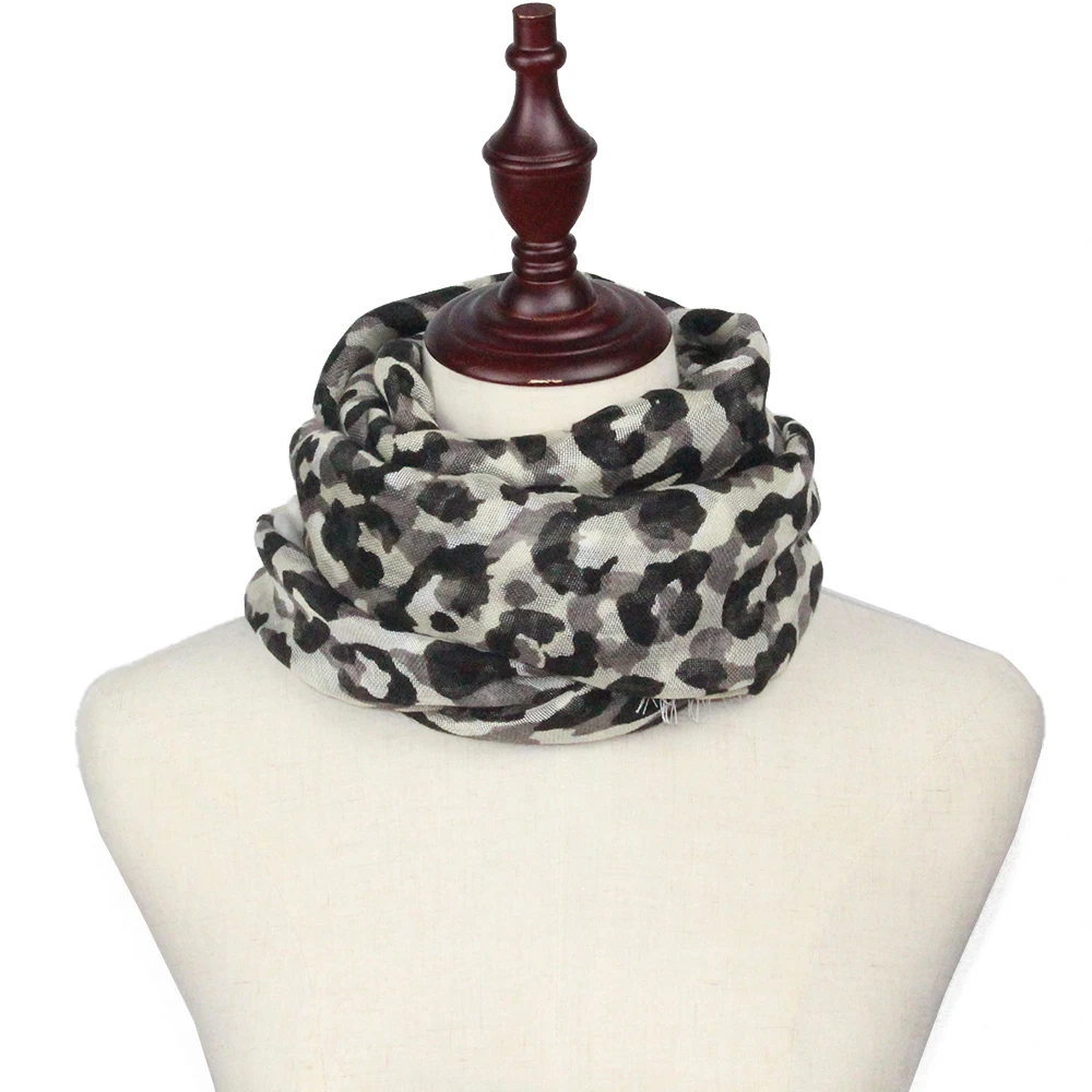 Шарф с леопардовым принтом женский модный дизайнерский брендовый шарф зимние