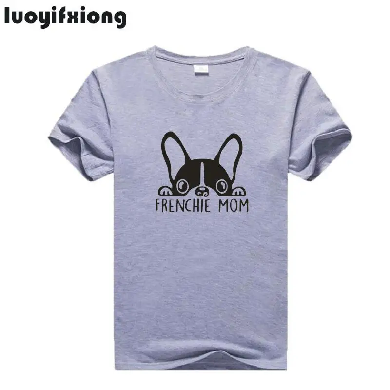 Frenchie Mom женская футболка с принтом в виде французского бульдога и мамы, женская модная одежда, летняя повседневная футболка, женские топы