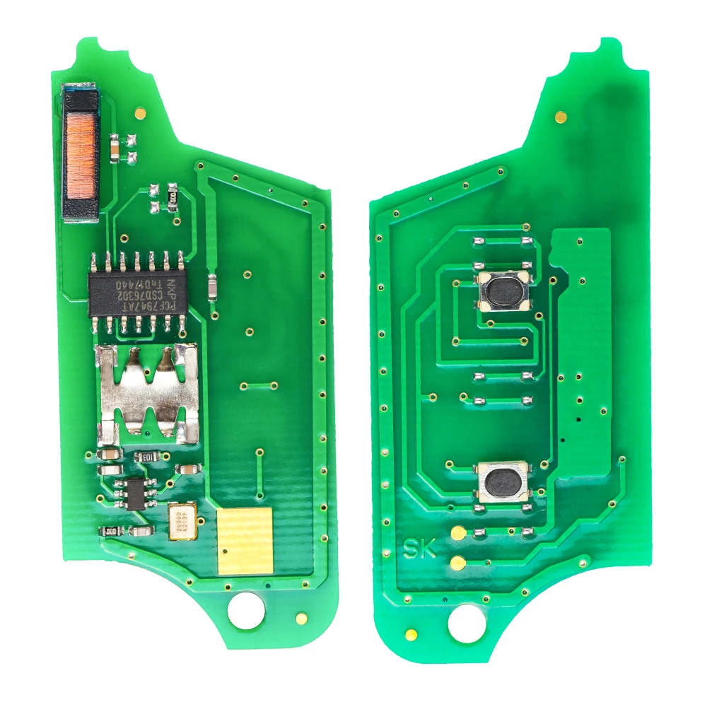 Раскладной дистанционный ключ Keyecu с 2 кнопками FSK 434 МГц PCF7961 для Renault Clio 3 Kangoo Master