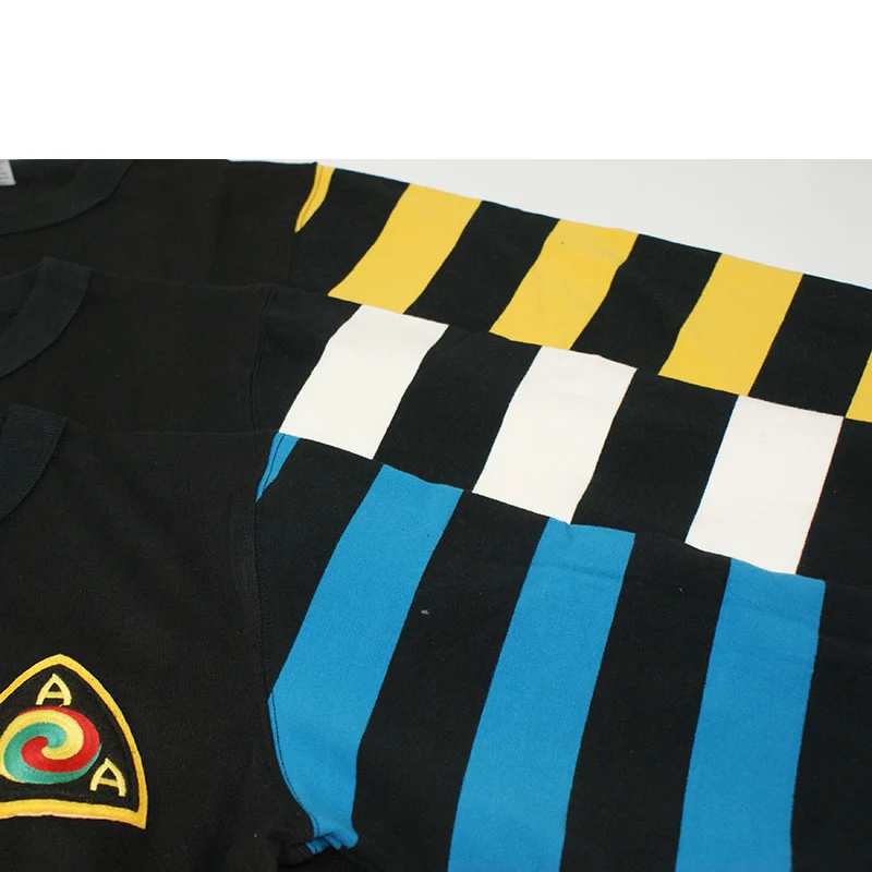 США стиль тюрьма большая полоса с длинным рукавом Футболка мужская мотоциклист