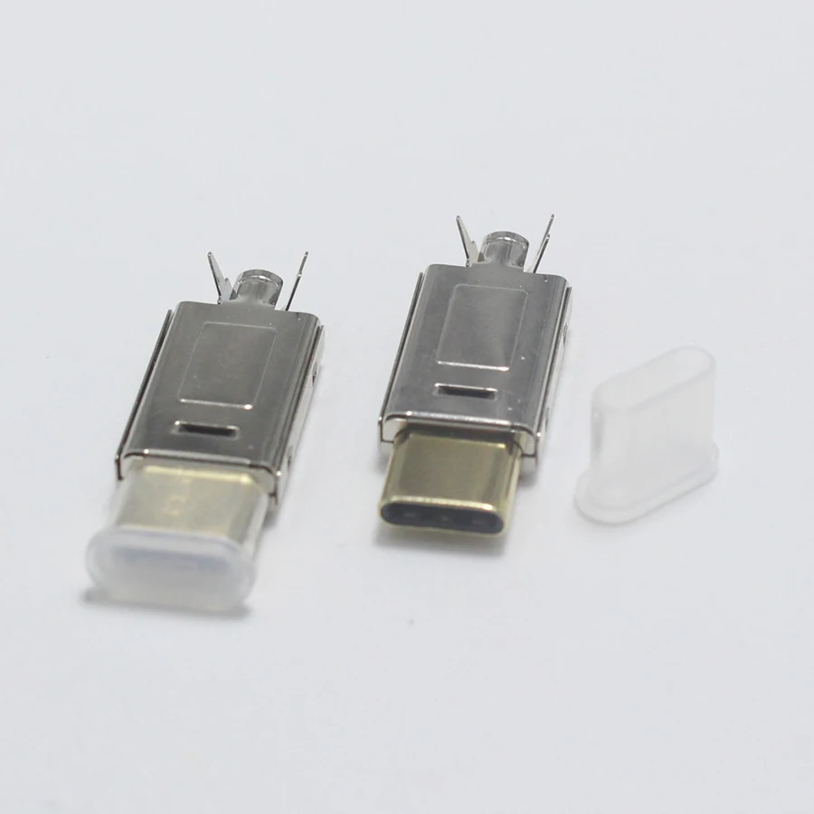 NinthQua 2 комплекта OTG USB 3,1 type-C 5Pin позолоченный штекер для DIY двусторонний штекер телефонная линия передачи данных для OD мм2 кабель
