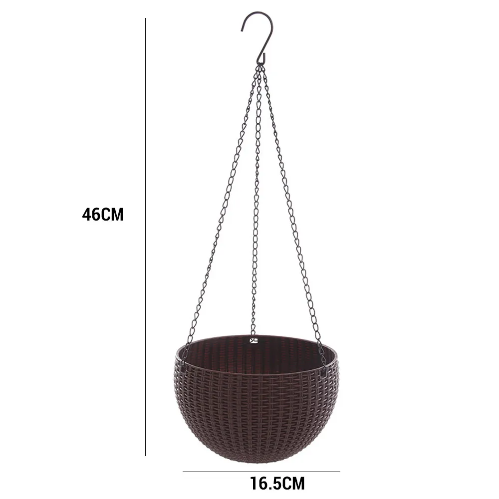 Цепь Висячие кашпо цветочный горшок корзина пластиковая ваза сад Детская имитация ротанга ткачество PP домашний декор балконные корзины