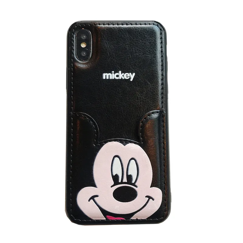 color 2 1 шт.) милые Минни Микки мышь кожа чехол для iPhone XS Max xr 6 S 7 8 плюс X Обложка чехол fundas подарок - Цвет: color 2