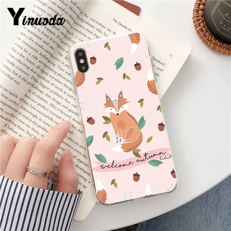 Роскошный чехол для телефона Yinuoda fox is sleeping с уникальным дизайном iPhone 8 7 6 6S Plus X XS MAX