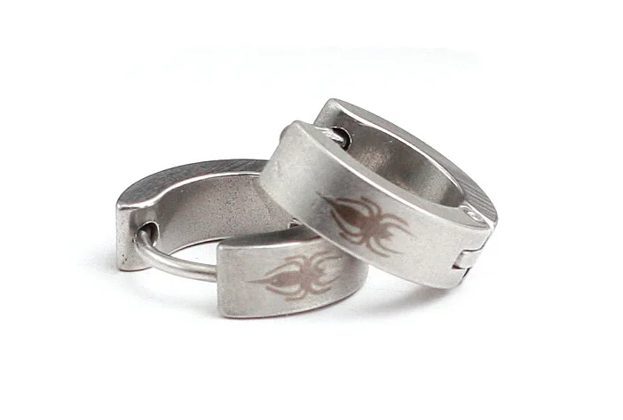 

316L серьги из нержавеющей стали в стиле хип-хоп, Модные цветные ювелирные изделия в стиле панк из стали паука, оптовая продажа