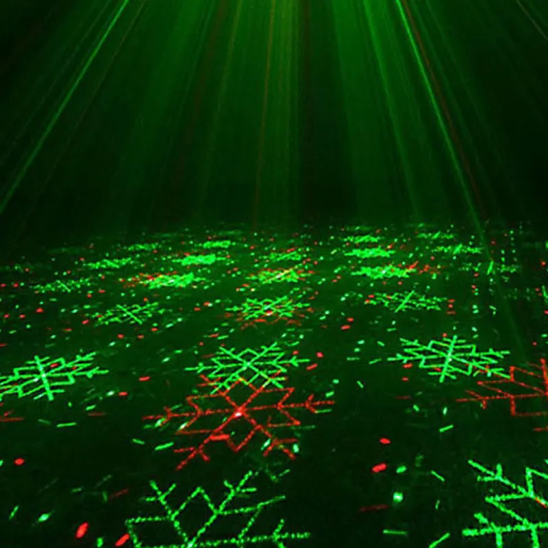 Рождественская звезда лазер снежинка проектор душ движение двойной цвет с