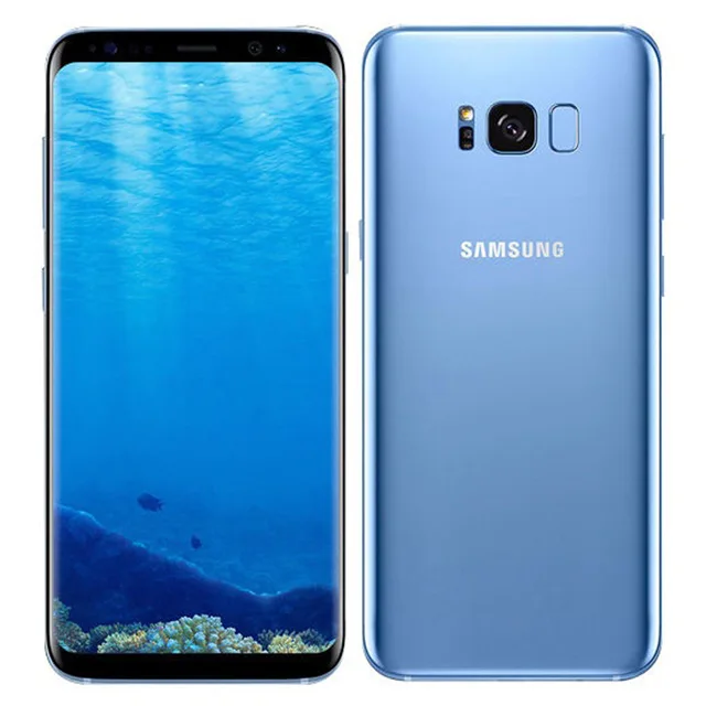 Синий Samsung Galaxy S8, SM-G950F, G950F, G950U, 4G, LTE, четыре ядра, 4 Гб RAM, 64 ГБ ROM, 5,8 дюймов, 12 МП, отпечаток пальца, мобильный телефон Android - Цвет: Синий