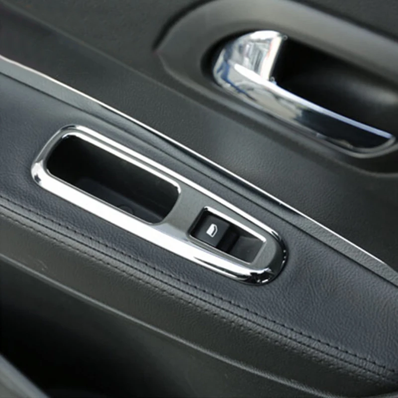 

Лошадками-горящий автомобиль ABS хромированные внутренние двери блестки оконный подъемный переключатель крышки Стикеры для Peugeot 3008 2012 2013 2014 ...