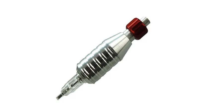 silver Татуировки 1 шт. 25 мм регулируемая алюминиевая трубка рукоятки машинки для татуировок для бровей Тату ястреб пулемет - Цвет: silver