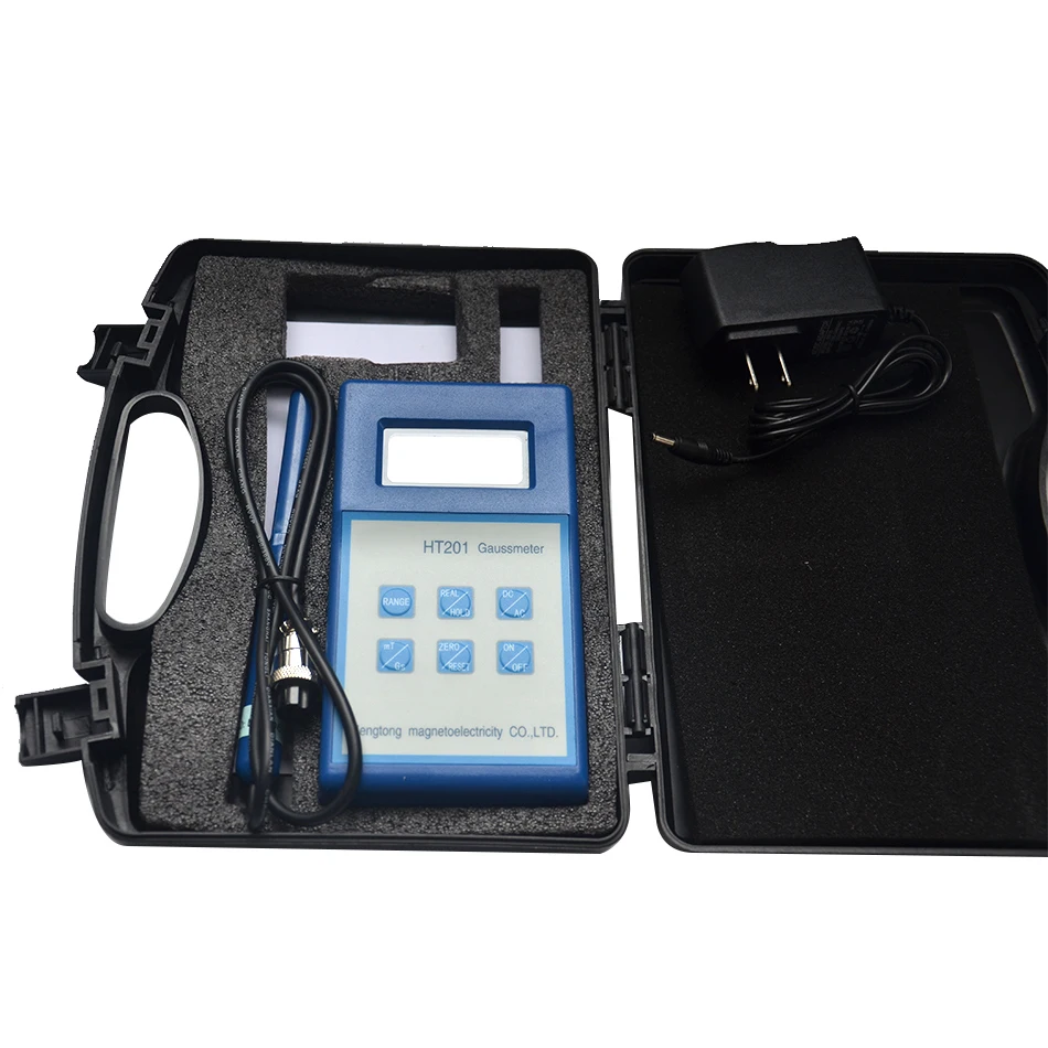 Новый профессиональный цифровой Гаусс Тесла метр Gaussmeter HT201 ручной Высокоточный