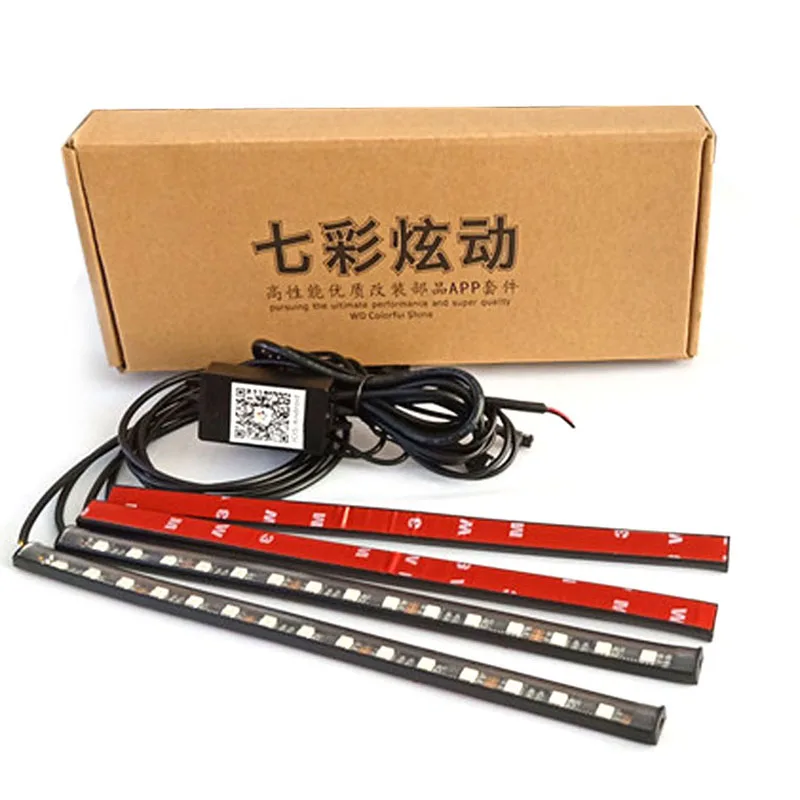 4X RGB LED Under Car Tube Strip Underbody Glow Neon waterproof Light Kit Wireless With App Control Auto Styling | Автомобили и