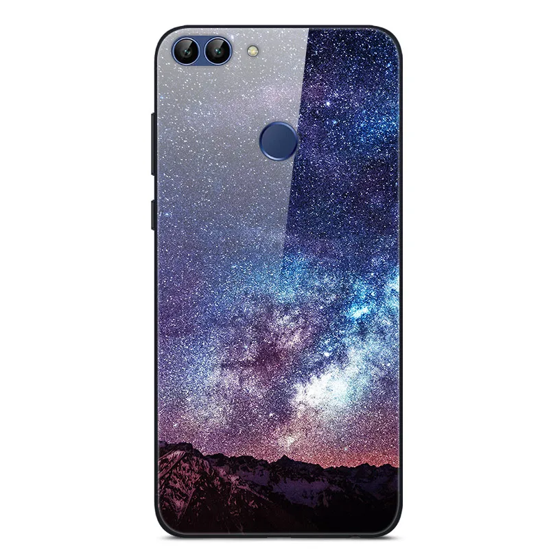 Для huawei P Smart чехол PSmart чехол из закаленного стекла для телефона черный чехол-бампер для huawei P Smart FIG-LX1 FIG-LX3 5,65" - Цвет: 32