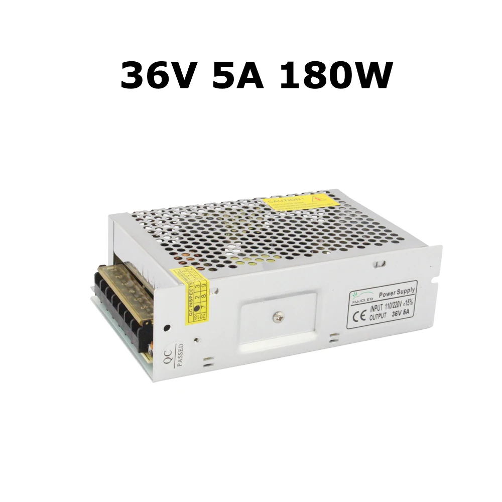 180W Блок питания 36 вольт AC DC 36 В трансформатор 220 В 36 В 10A 360 Вт 600 Вт 120 Вт 200 вт СВЕТОДИОДНЫЙ Драйвер 36 В блок питания для светодиодной ленты - Цвет: 180W