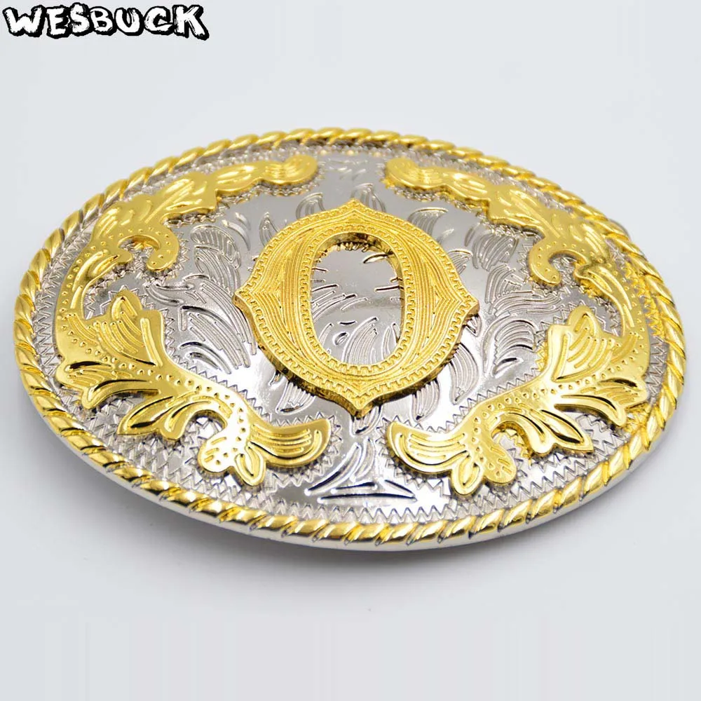 5 PCS MOQ WesBuck бренд большие буквы круглая пряжка для ремня Для мужчин женские пряжки