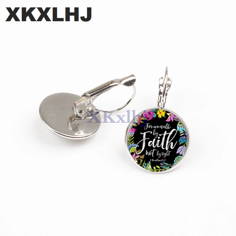 XKXLHJ Bible Poetry Earrings God on her she will not degenerate into a female Christian faith gift | Украшения и аксессуары