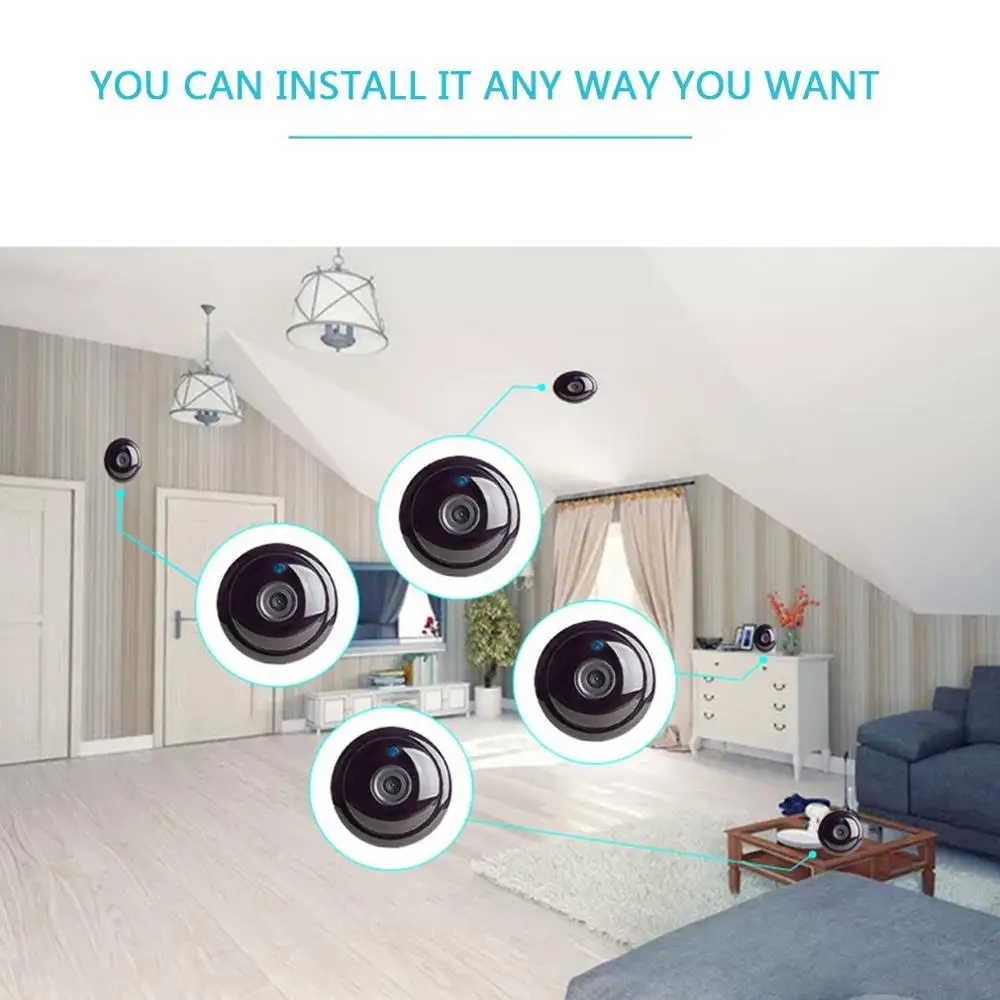 Беспроводная мини WIFI ip камера HD 1080P умная домашняя безопасности ночного