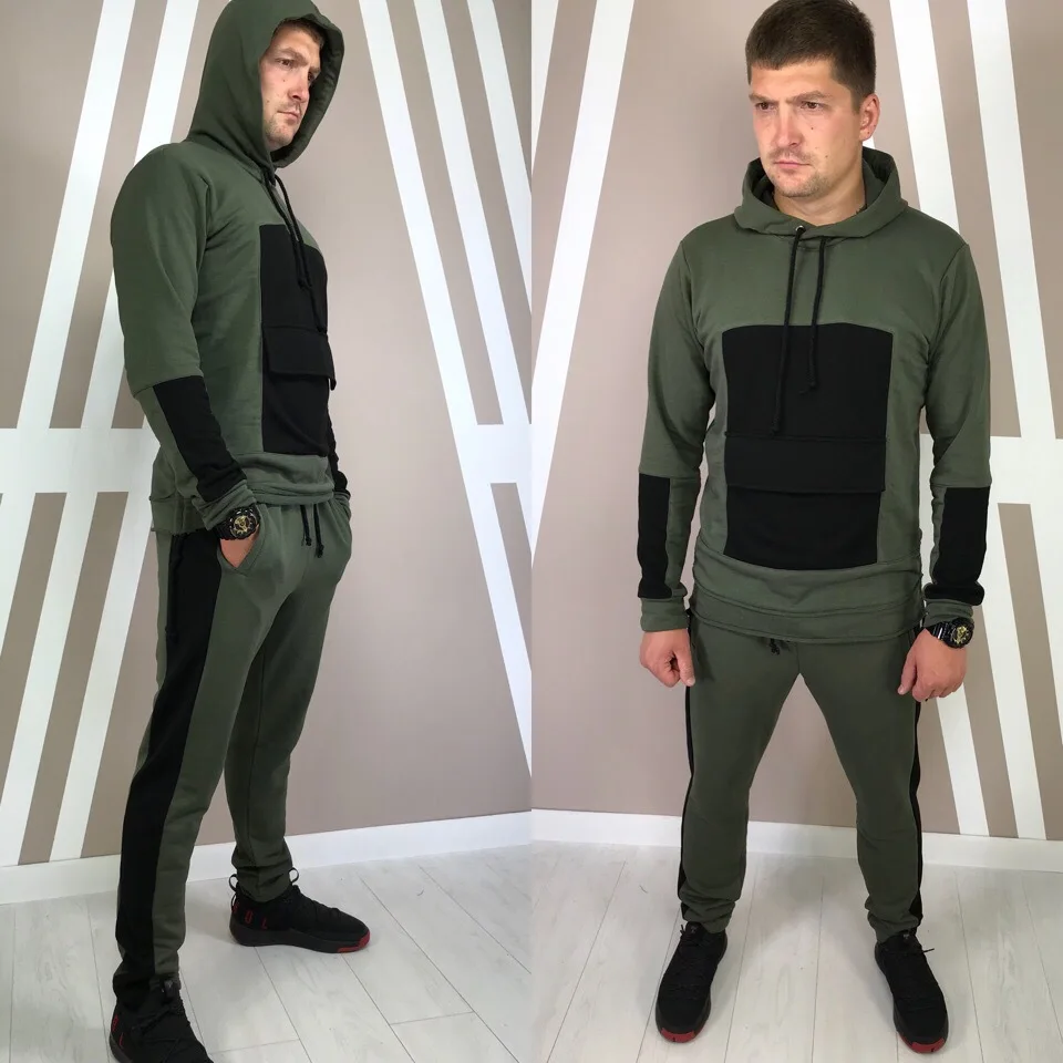 Спортивный костюм для мужчин комплект из 2 предметов новый модный спортивный